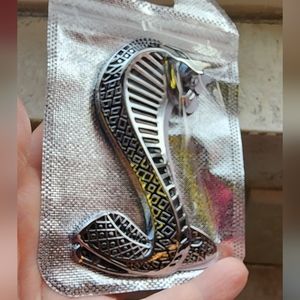 One New Metal Mustang Shelby cobra Snake Emblem Badge